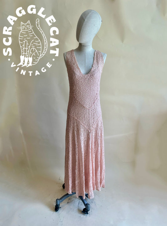 1960’s Pink lace bias cut dress