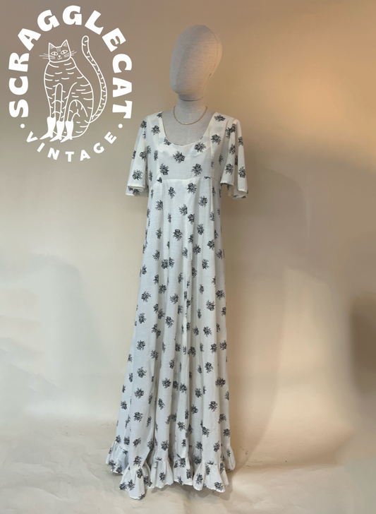 1970’s White prairie dress