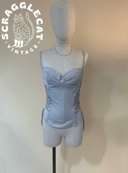 Y2K Light blue corset top