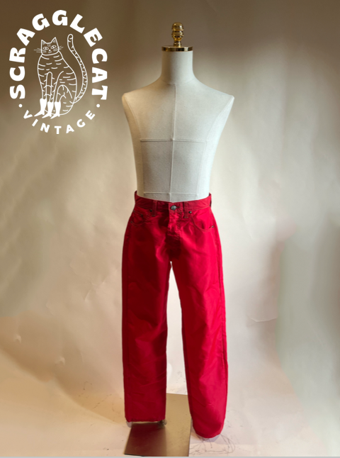 1990’s Red Jet Jean ripstop trousers